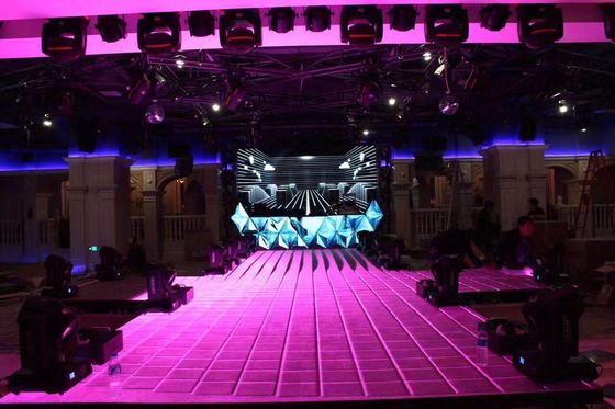 P6.25 Màn hình LED sàn 4500mcd Tấm sàn khiêu vũ LED có độ sáng cao với 1000KG chịu tải Nhà máy Thâm Quyến